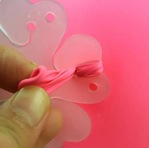 Imagen 4 de 4 de Clip Para Armar Globos Forma Flor Pack X 5 Unidades