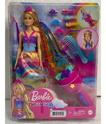 Boneca Barbie Princesa Tranças Magicas GTG00 Mattel - Bonecas