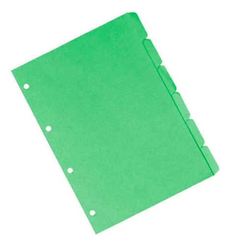 Divisória Oficio Cartolina Verde 6 Projeções Livramento