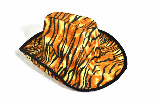 Gorro Cowbay Animal Print, Disfraz, Cotillon 