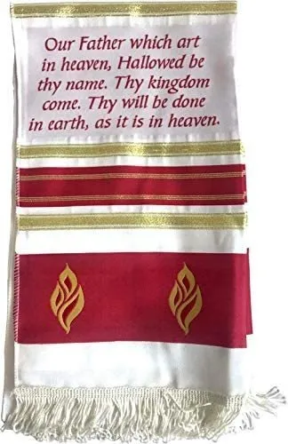 Chal / Talit De Oracion Holy Land Rojo