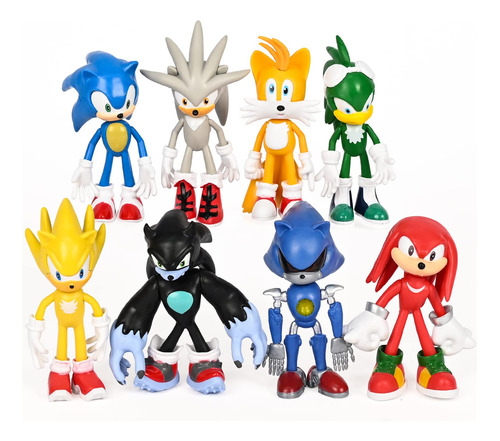 Thcbme Figuras De Accion De Sonic, 4.8-5 Pulgadas De Alto, J