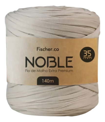 Fio De Malha Noble 35mm Extra Premium Fischer Grosso 140m Cor Bege