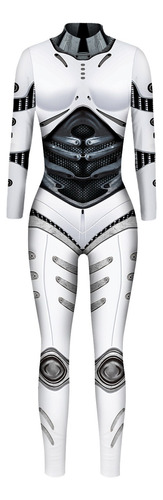 Robot Jumpsuit Catsuit Cos, Disfraz De Cosplay Para Mujer