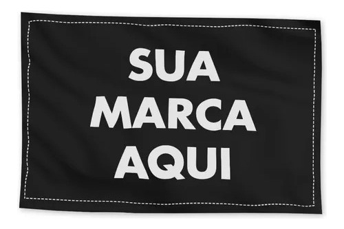 Bandeira Personalizada Logo, Cor C/ Bainha Hastear 64cmx45cm