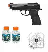 Kit Arminha de brinquedo Prata e Preta +1000 Bolinhas / Pistola de Brinquedo  Caveira / de Plástico / Airsoft /