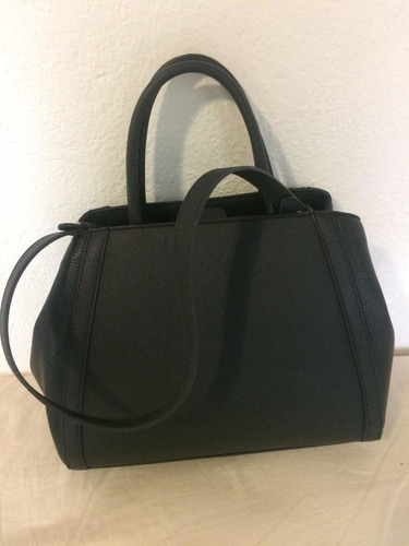 Imagen 1 de 10 de Bolsa Negra Mango Tote 28x35x13 Cm Excelente Estado Usada