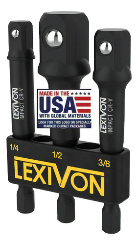 Adaptador Hexagonal Impacto Para Dados De 1/4 , 3/8 Y 1/2 Lexivon 