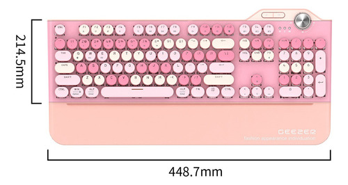 Teclado Mecánico Qwerty Rosa Mofii G7 De 3 Modos