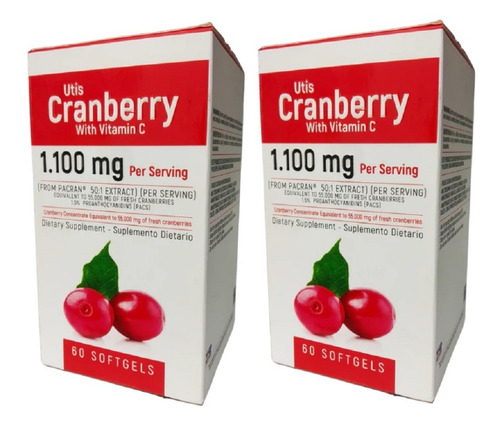 2 Utis Maximun Cranberry 60tab - Unidad a $1233