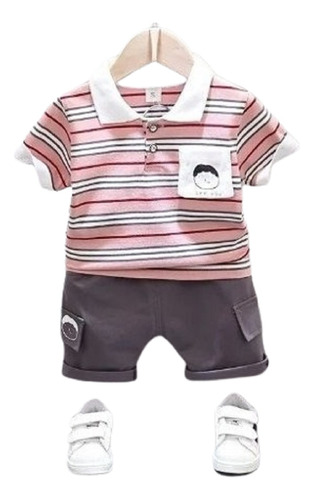 Hermoso Conjunto Bebé  Polo Short Alta Calidad