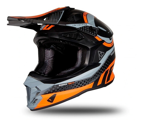 Casco Motocross Ufo Intrepid Enduro Off Road Mate Naranja