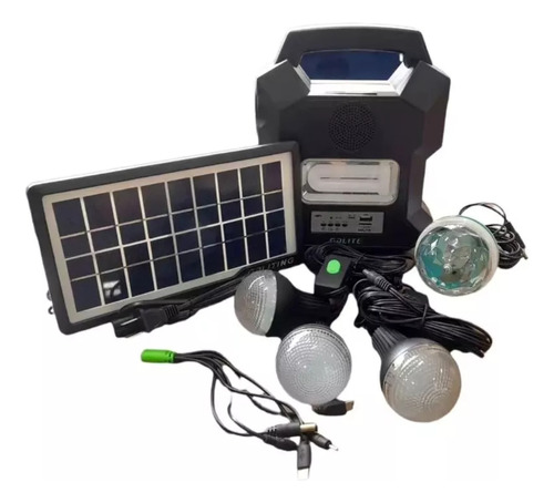 Kit Panel Solar Portatil Mp3 Radio Bluetooth 