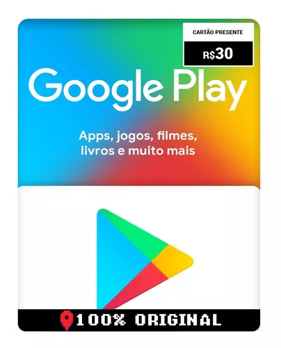 Cartão Presente Google Play 30 Reais Gift Card Free Fire Br