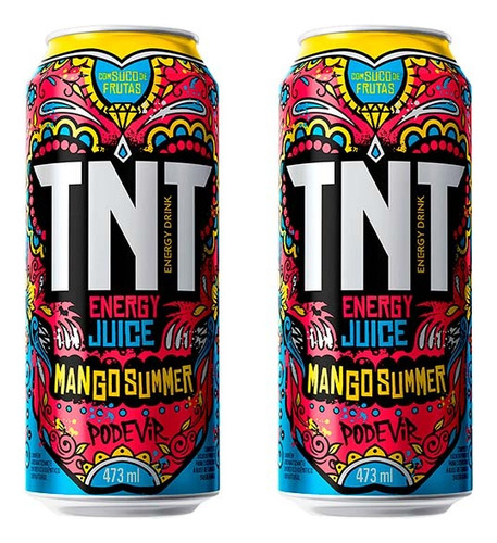 Energético Tnt Mango Summer 473ml Sabor Manga Kit Leve 2