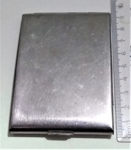 Imagen 8 de 8 de Cigarrera Portacigarros Cartera Bolsillo En Acero Inoxidable