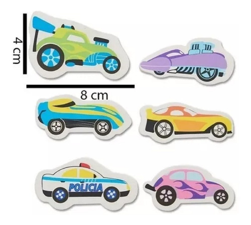 6 Autitos Imantados Figuras Para Niños Playking