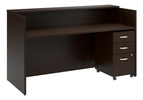 Bush Business Furniture Arrive Reception Desk With Shelf And