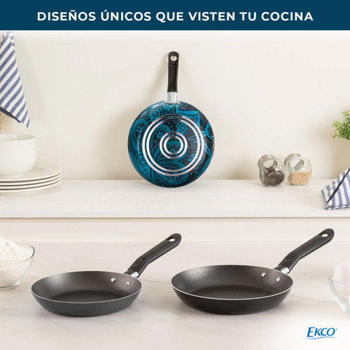 Set De Sartenes Ekco Orígenes De 3 Piezas Con Antiadherente