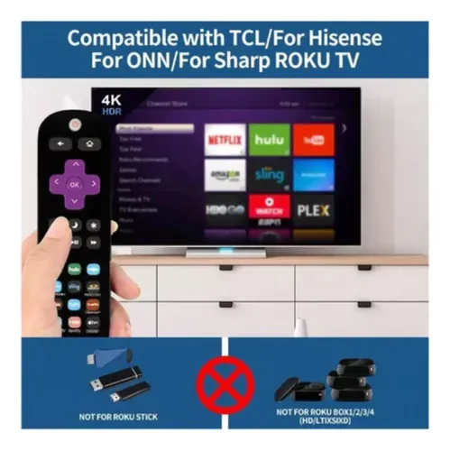 Control Mando Distancia Universal Roku Series Tv Tcl Rc-2800