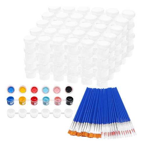 20 Tiras 120 Botes Tiras De Botes De Pintura Vacías Con Tap