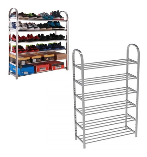 Imagem 1 de 6 de Sapateira Inox Organizadora Vertical De Sapatos 100cm Grande