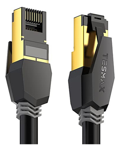 Cat 8 Ethernet Cable 3ft, Tesmax 26awg 40gbps 2000mhz Ultra