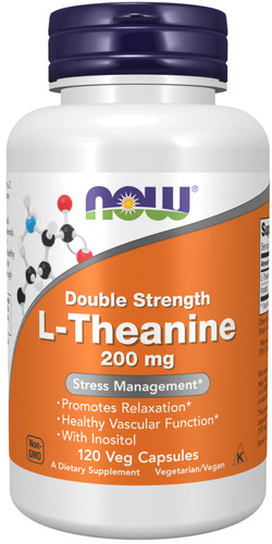 Suplemento en cápsula NOW  L-Theanine l-teanina en pote 120 un