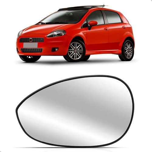 Lente Retrovisor Para Fiat Punto E Línea 2007 A 2017 C/ Base