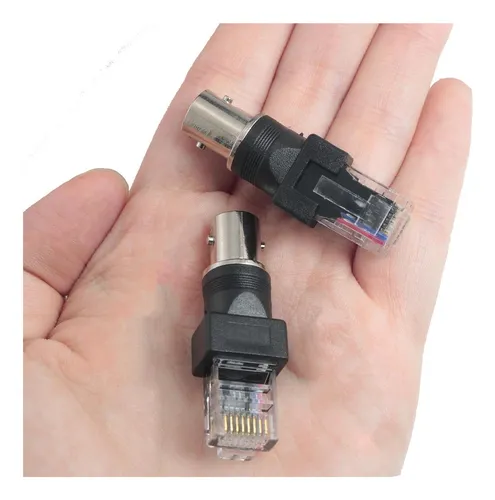 Luorng 2pcs Bnc A Rj45 Ethernet Adaptador Network Head De A