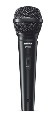 Microfono Vocal Alambrico Conector Xlr Negro Sv-200 Shure