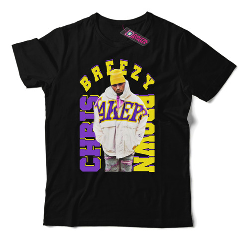 Remera Chris Brown Breezy Lakers Rap 19 Dtg Premium