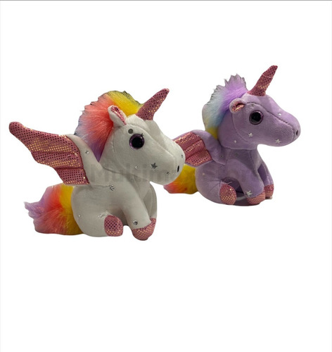 Pack X2 Llaveros Colgante Peluche Unicornio