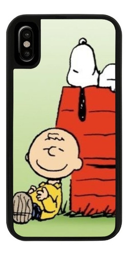 Funda Uso Rudo Tpu Para iPhone Snoopy Charlie Brown Casa Roj