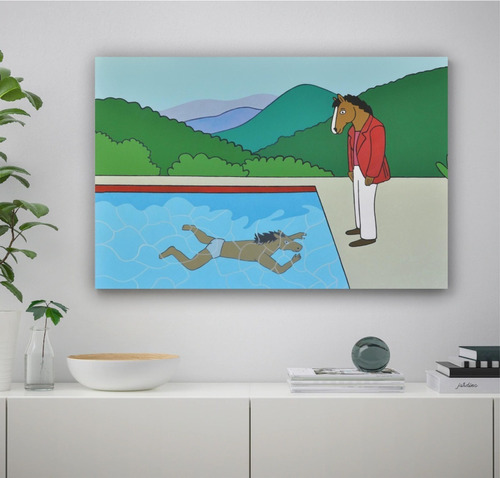 Cuadro Famous In The 90's Bojack Horseman 27x42cm La Piscina