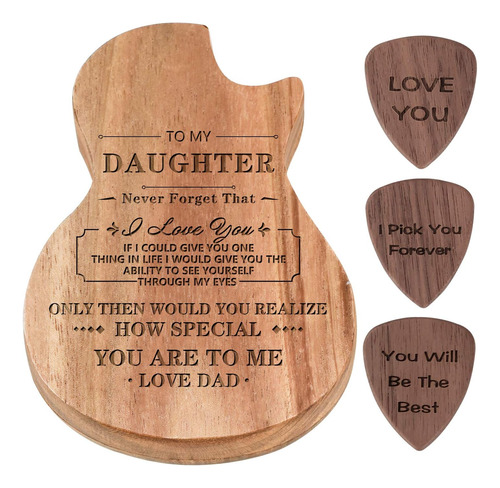 Púa De Guitarra Personalizada Hija De Papá Caja De Pã...