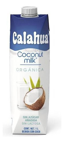 6pz Calahua Orgánica Leche Coco Sin Azuc Añadida Sin Lactosa
