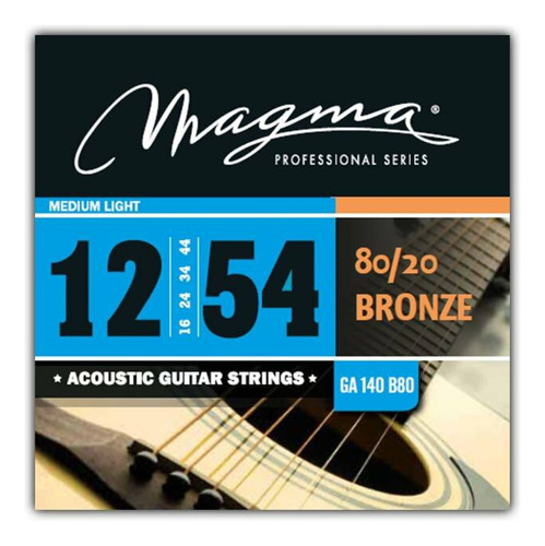 Encordado Guitarra Acustica Magma Bronce 80/20 .012 Ga140b80