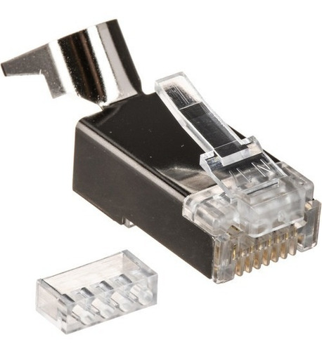 Conector Rj45 Passante - Cabos Cat6/6a/7a/8 Blind. (10 Pçs)