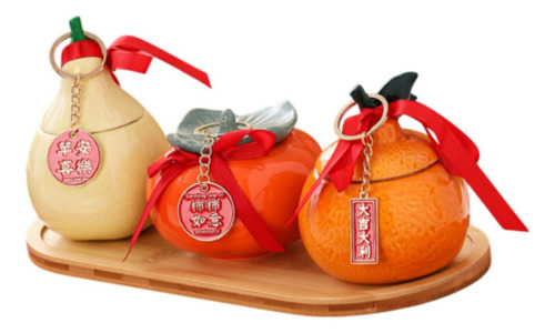 Zz Recipiente For Té De Y Naranja Bandeja De Madera, Latas