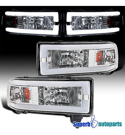 Fits 1994-2001 Dodge Ram 1500 2500 3500 Led Tube Headlig Aai