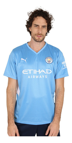 Camiseta Puma Mcfc Home Repl En Azul