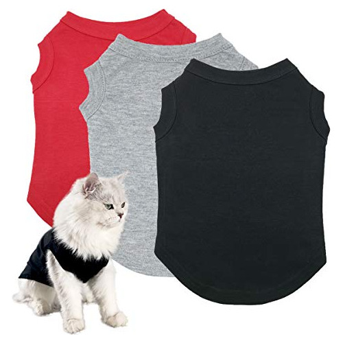 Camisas Para Perros, Ropa Para Mascotas En Blanco, 3 Piezas