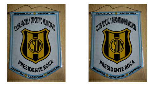 Banderin Mediano 27cm Club Municipal Presidente Roca