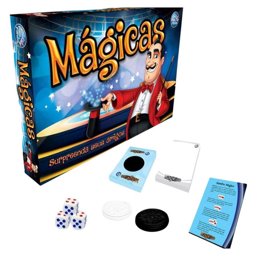 Jogo De Magica Com Cartas E Dado Infantil Pais E Filhos