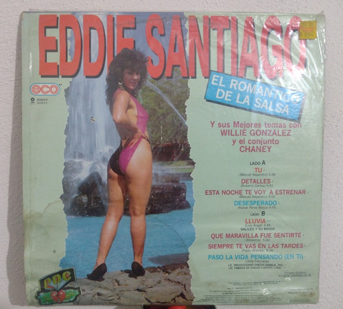 Lp Eddie Santiago El Romántico De La Salsa (Usado)