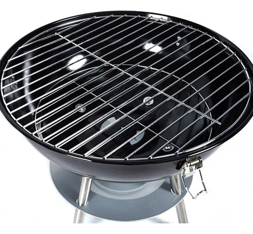 Parrillero Portatil Barbacoa Bbq Redonda Grande Roja