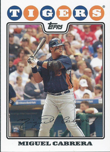 Barajita Miguel Cabrera Topps 2008 #10 Tigres Detroit