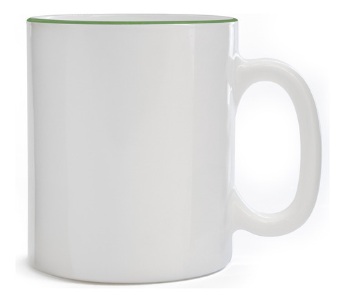 Jarro Mug Home Concept Vidrio Opal + Filete 320 Ml Color Verde Filete Verde