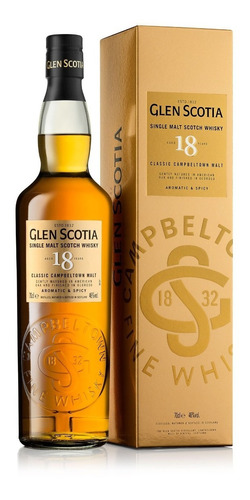 Whisky Single Malt Glen Scotia 18 Años 750ml En Estuche